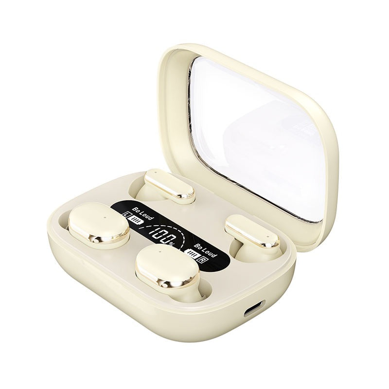 BO Loud Wireless TWS Earbuds with Dual LED Battery Display & Transparent Charging Case