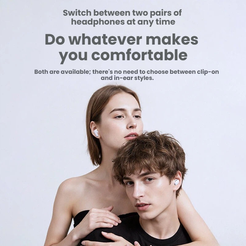 BO Loud Wireless TWS Earbuds with Dual LED Battery Display & Transparent Charging Case