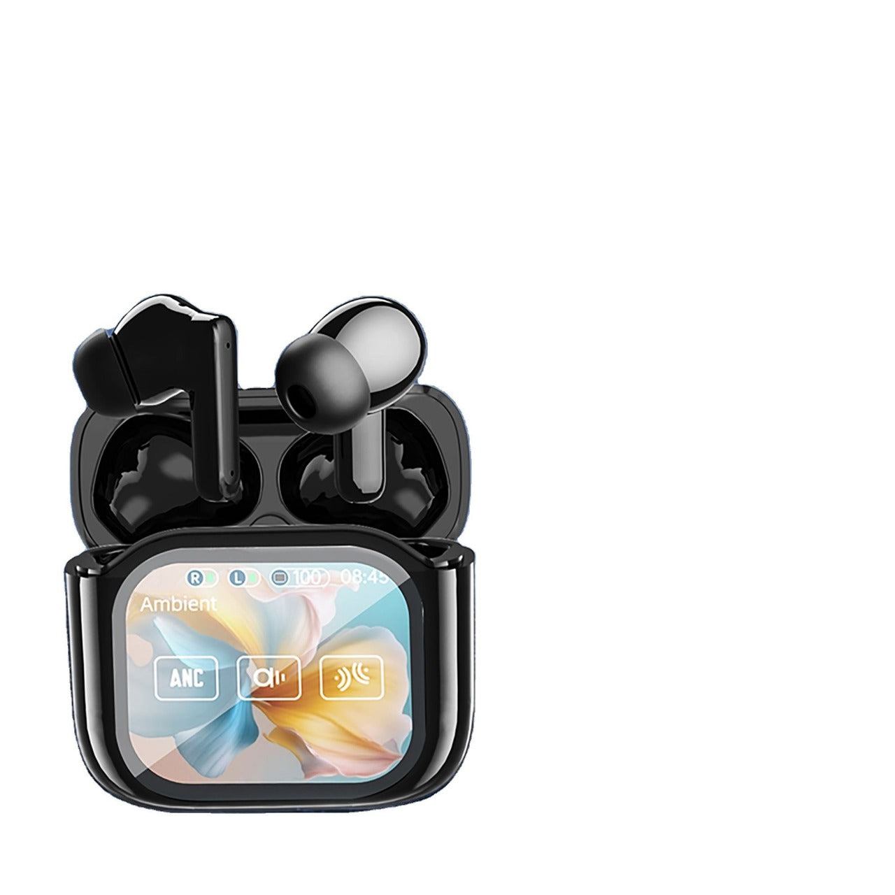 SmartScreen TWS Wireless Earbuds with Full Touch Display Case, ANC Mode & HD Sound