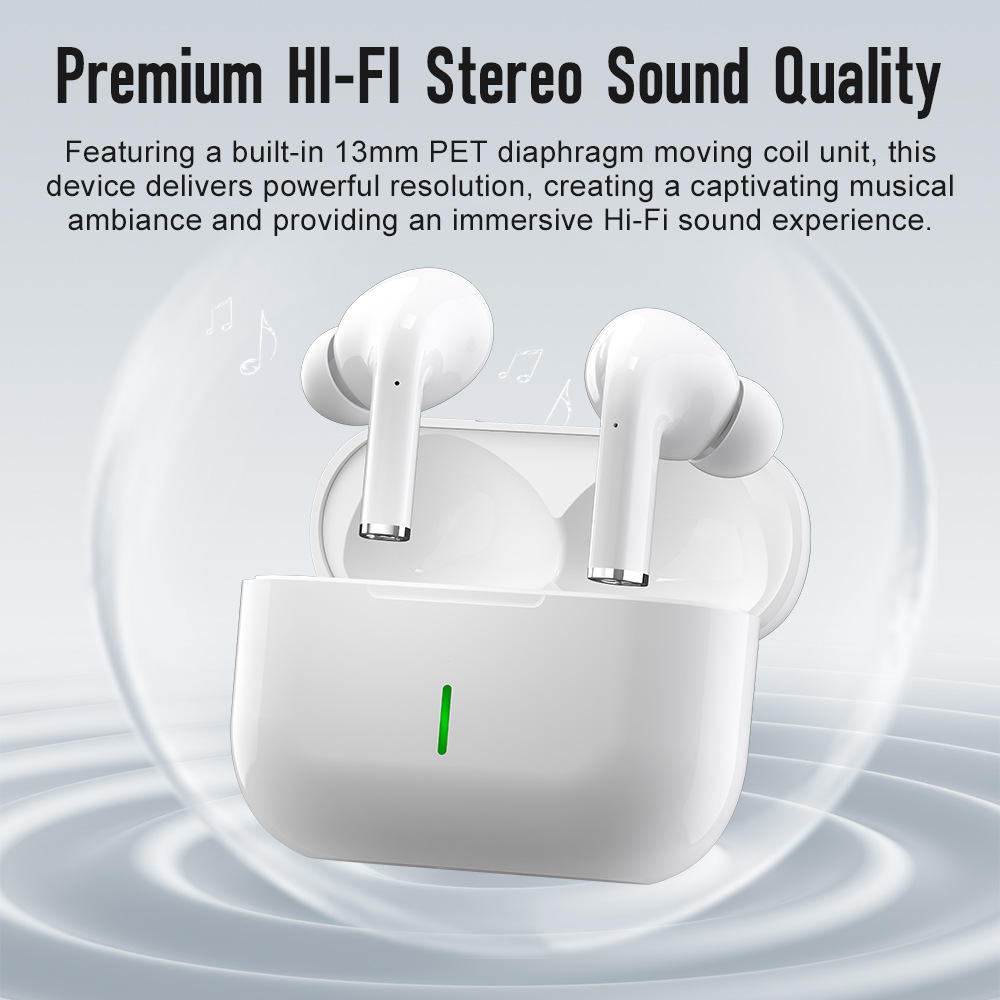 Glossy Black ProPods TWS Earbuds with HD Sound, Deep Bass & Smart LED Indicator Case